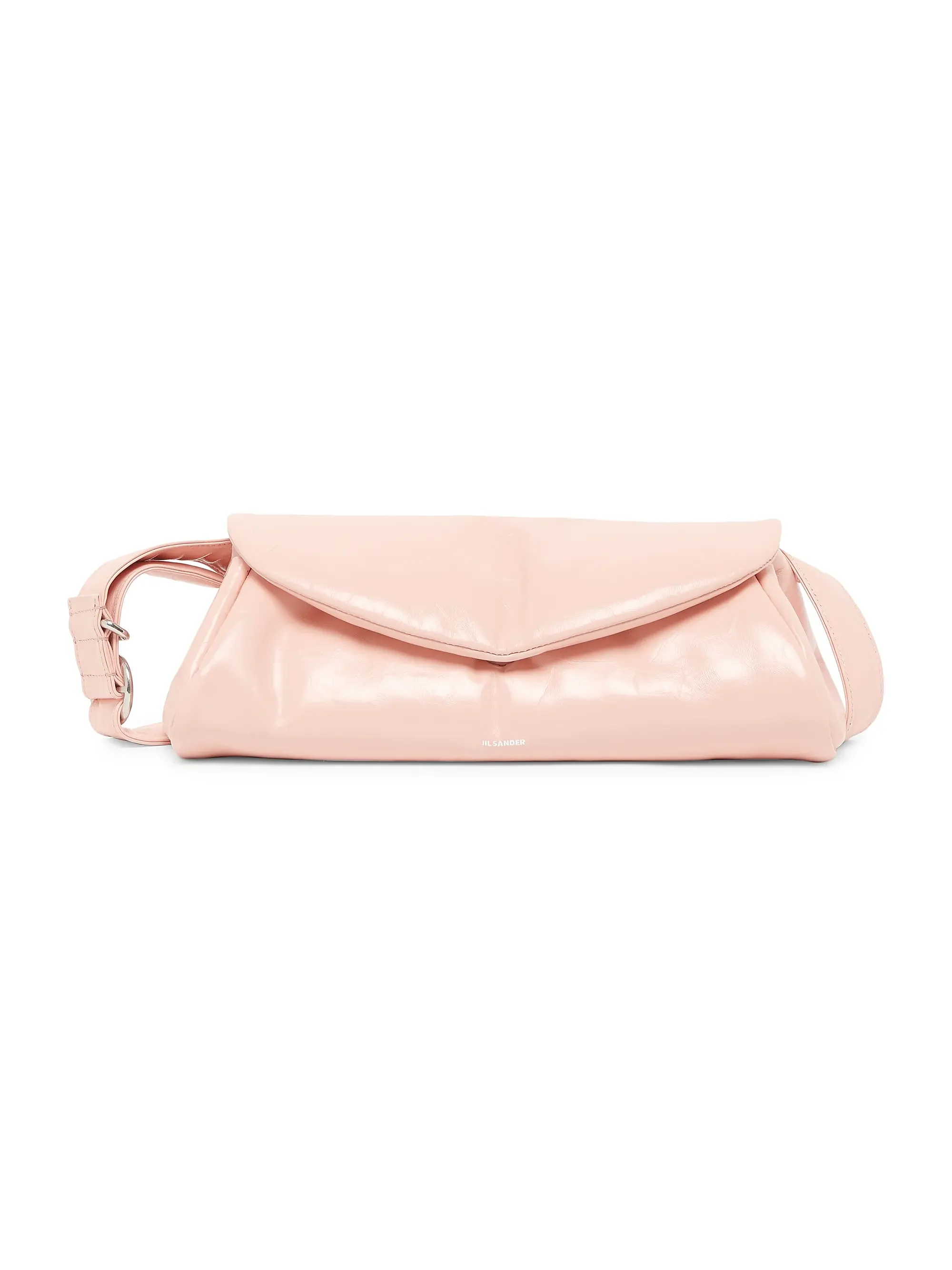 Jil Sander: Grande Cannolo Leather Shoulder Bag (Peach Pearl)
