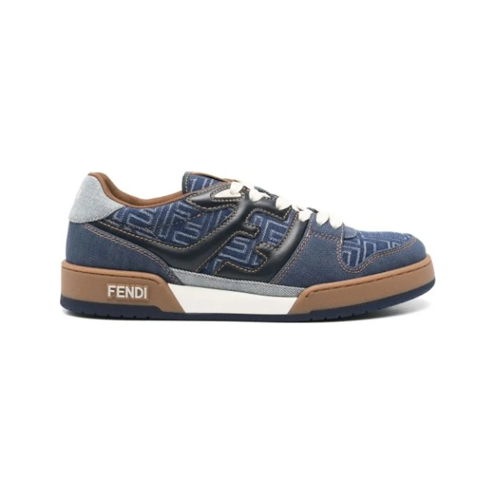 Fendi Match Low Top Sneaker in Denim