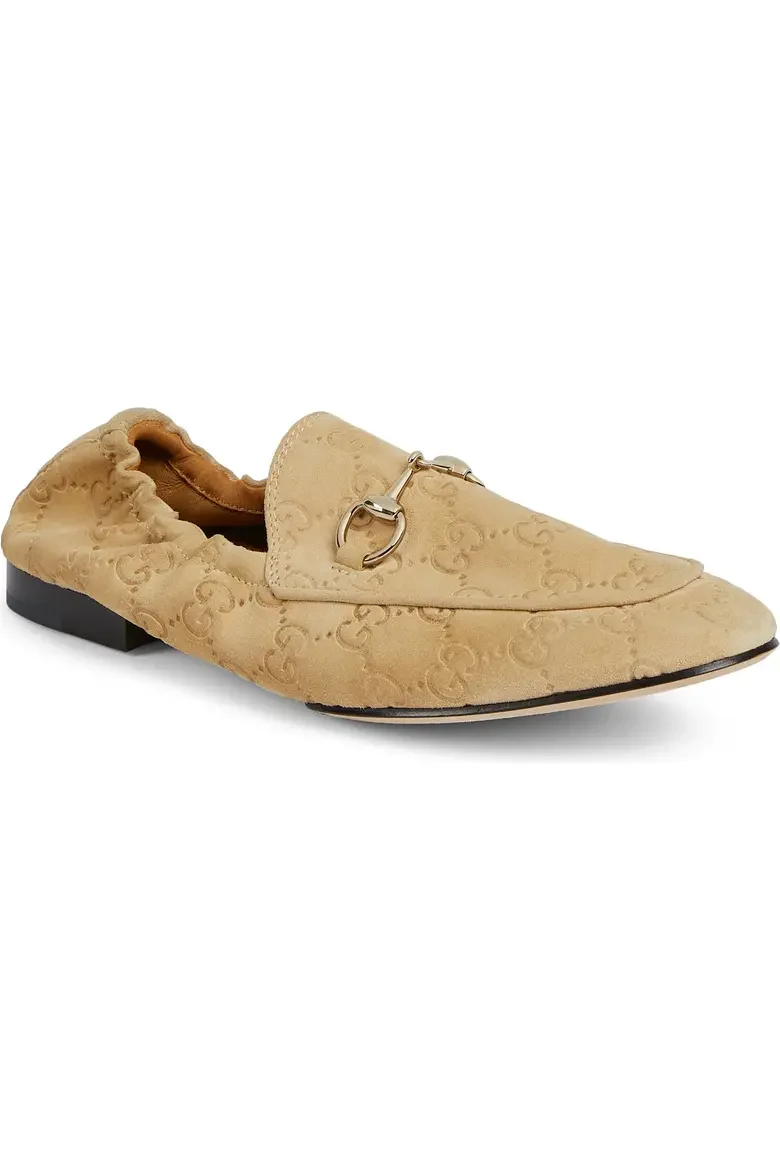 Jordaan GG Motif Bit Loafer in Beige