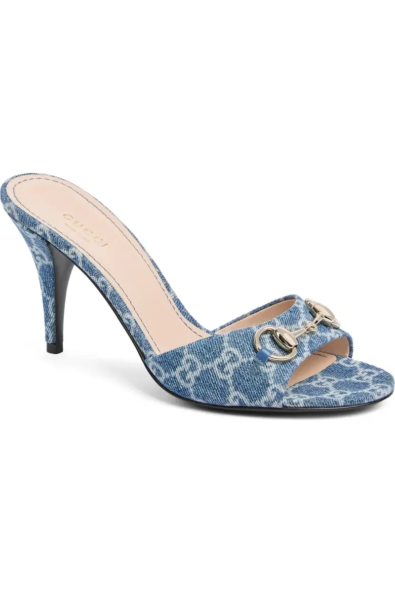 Erin Horsebit GG Monogram Sandal in Blue
