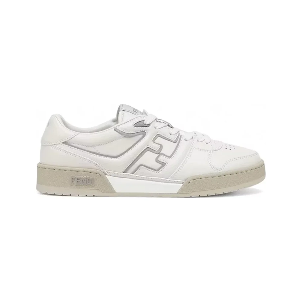 Fendi Match Low Top Sneakers in White