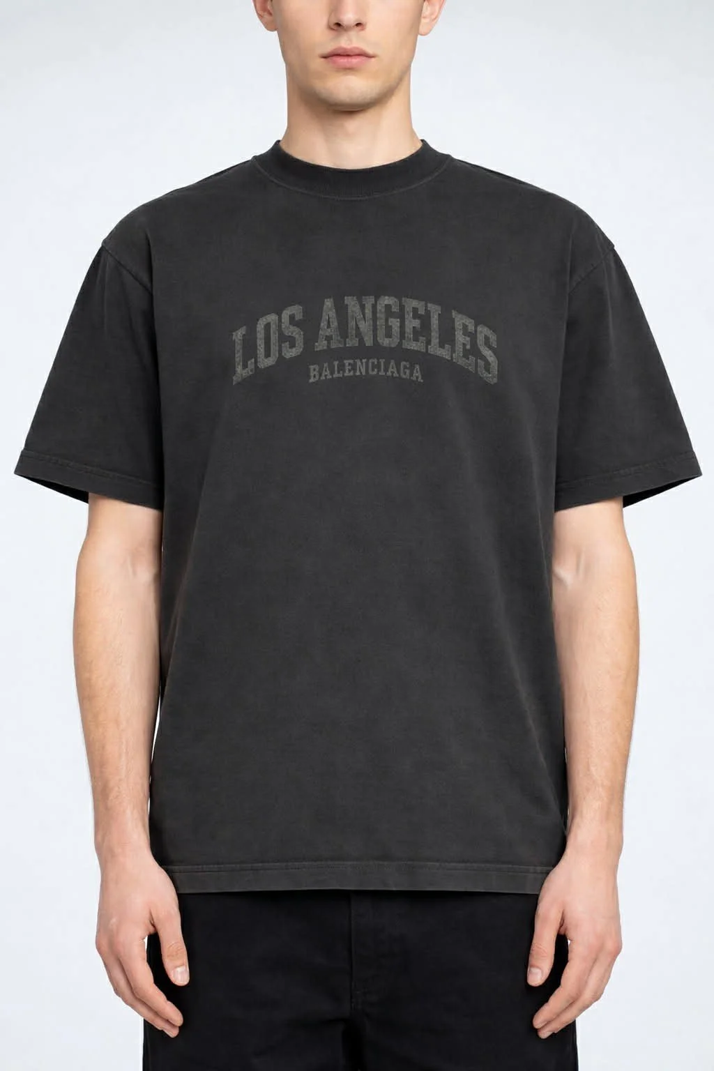 Balenciaga Cities LA Vintage Jersey T-Shirt in Black
