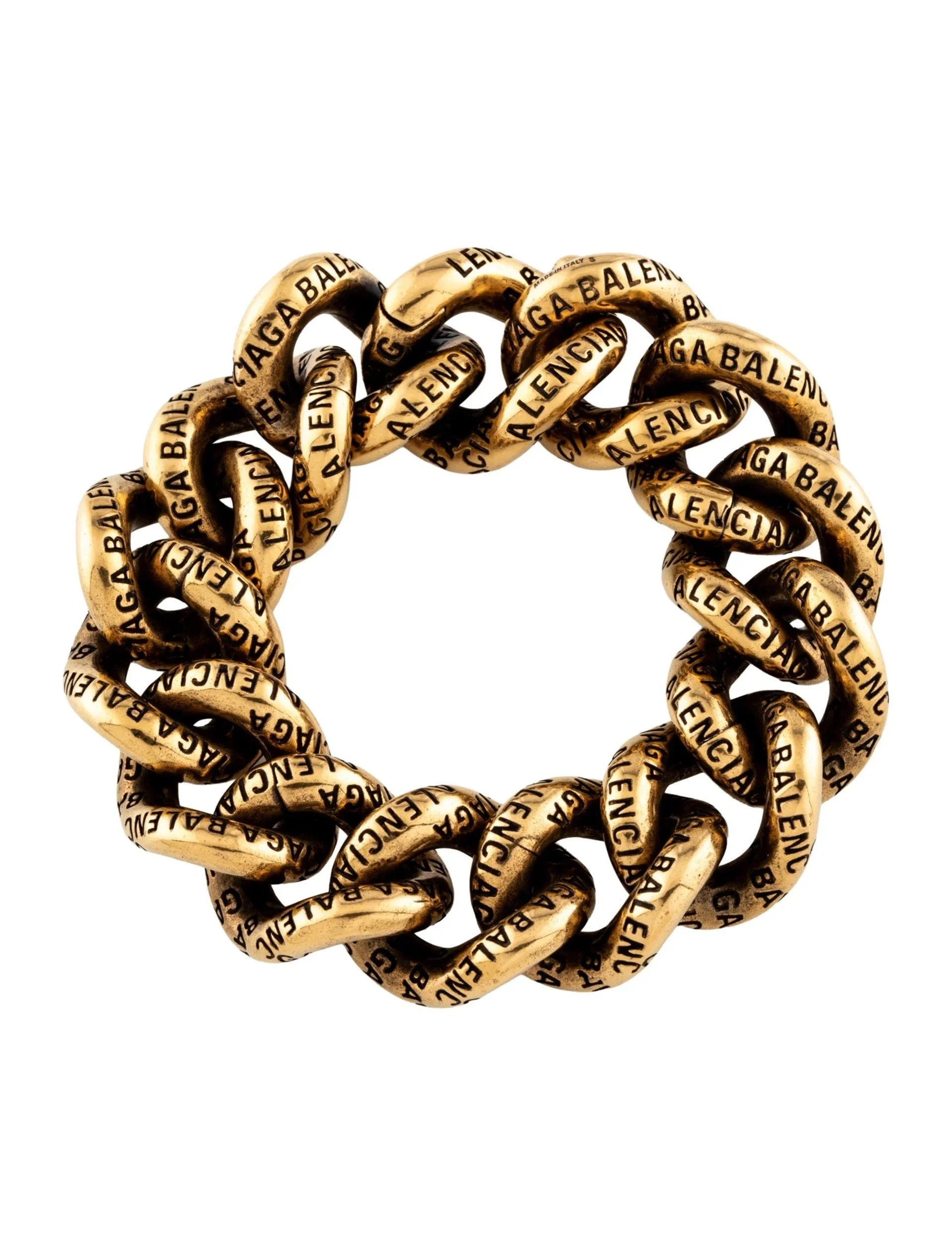 Balenciaga Gold-Tone Brass Chain Bracelet