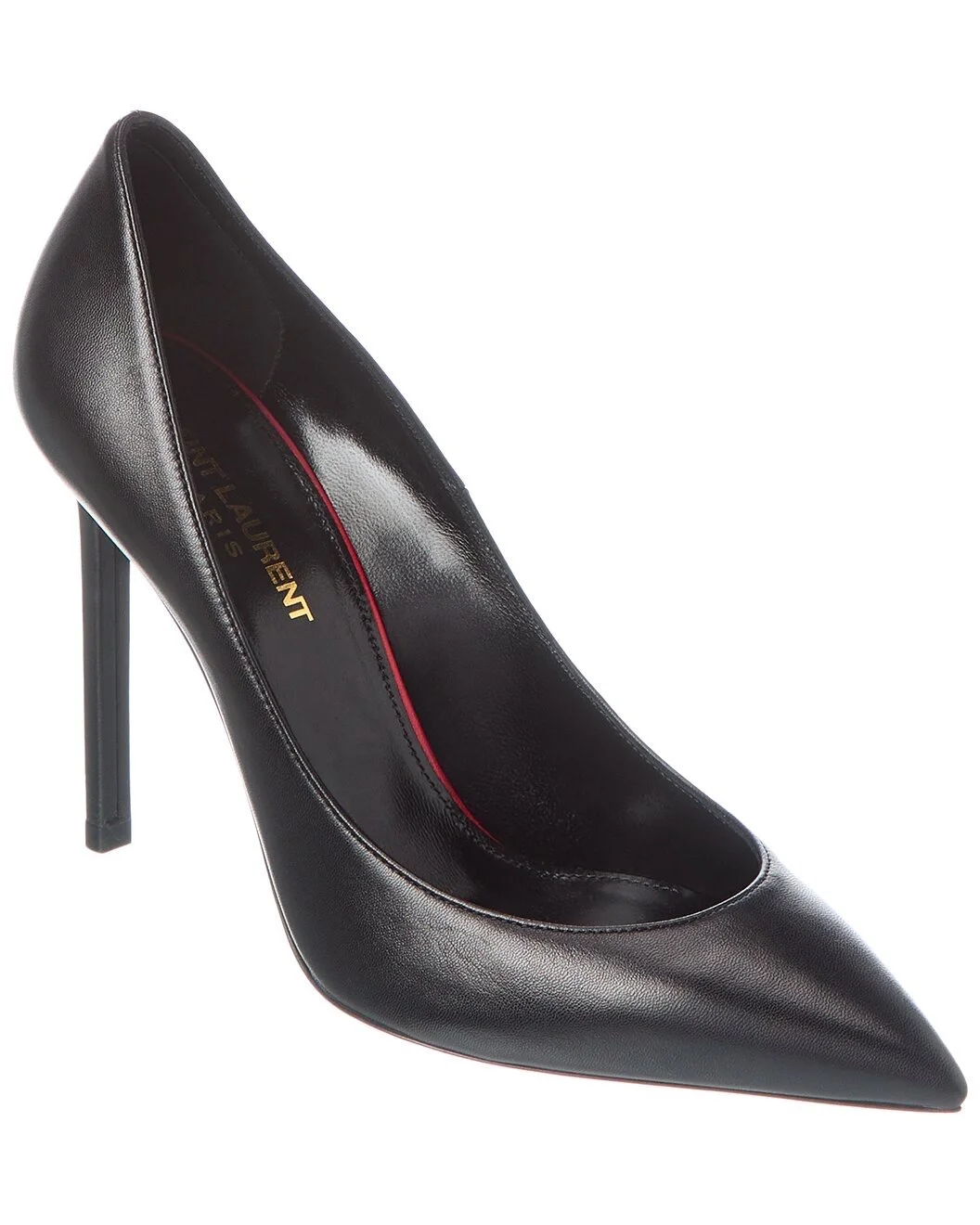Saint Laurent Anja 105 Escarpin Leather Pump in Black