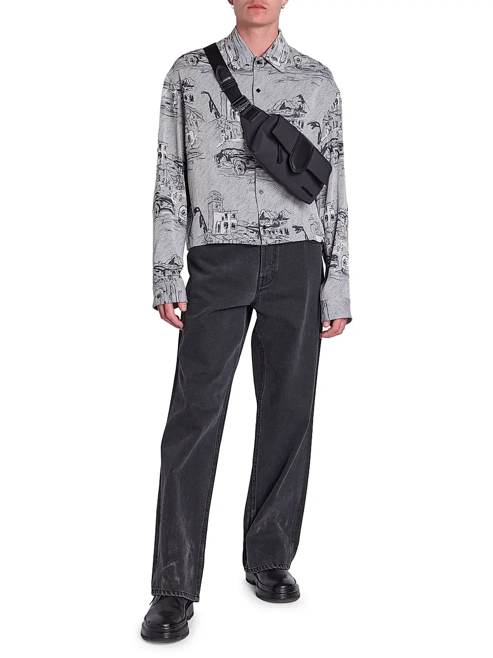 Jacquemus: La Banane Bambino Belt Bag (Black)