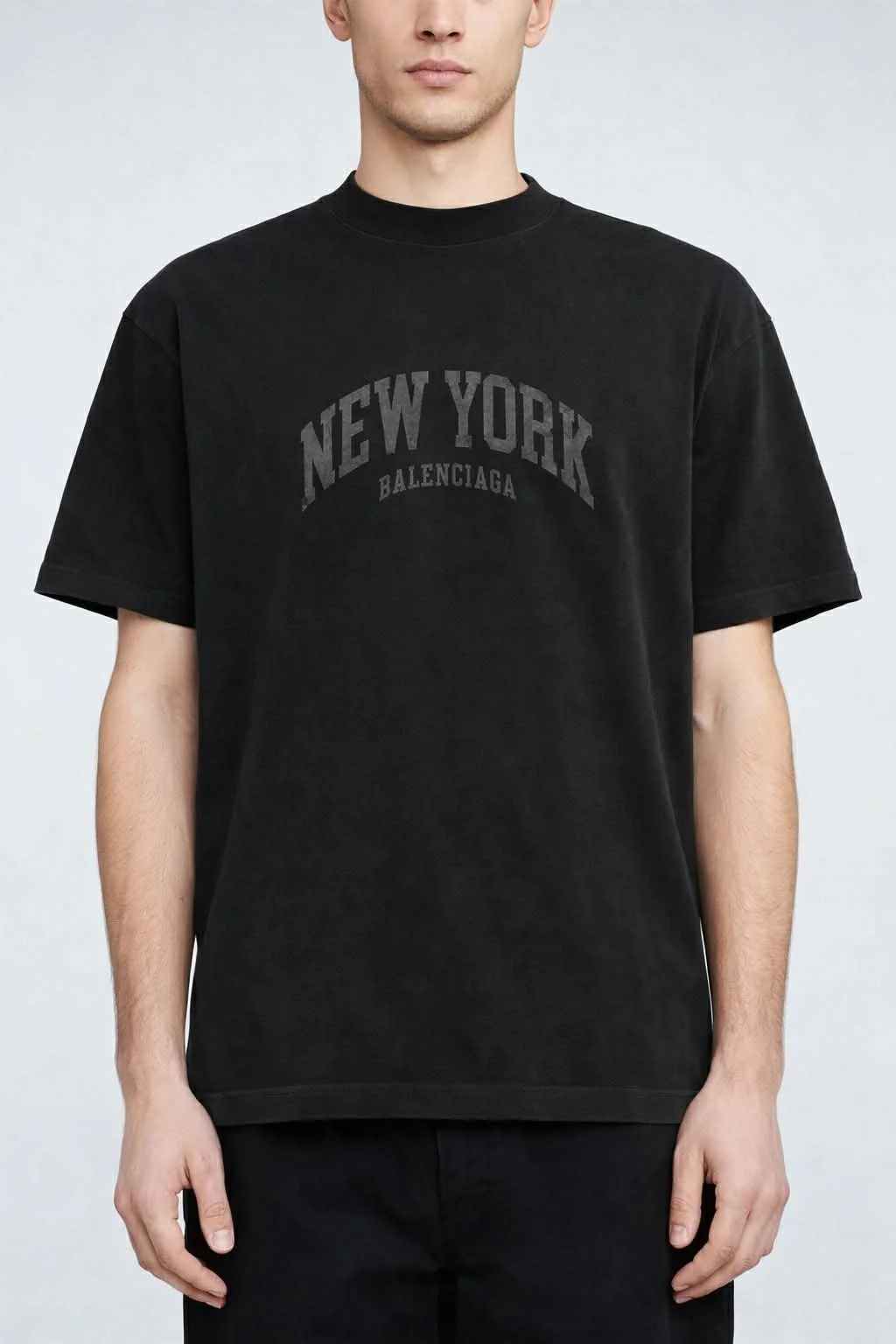 Balenciaga Cities NYC Vintage Jersey T-Shirt in Black