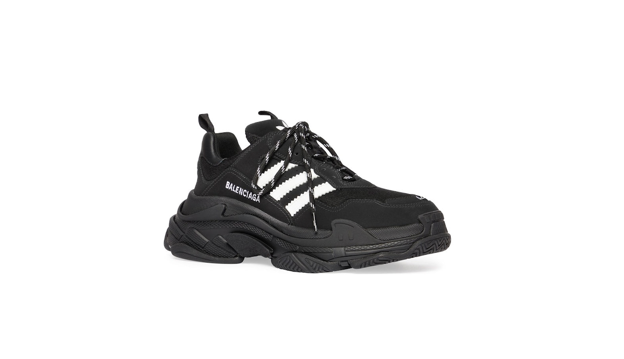 Balenciaga x Adidas Triple S in Black White