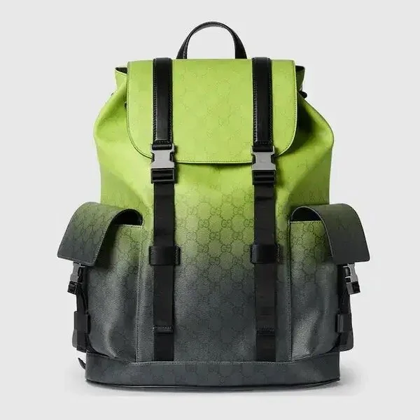 Gucci Large Backpack in GG Monogram Coated Fabric in Green