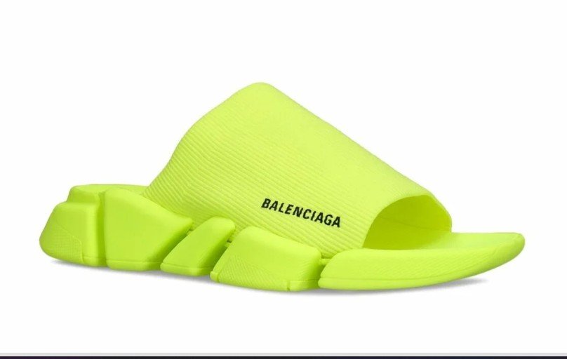 Neon Futurist Slide Sandals