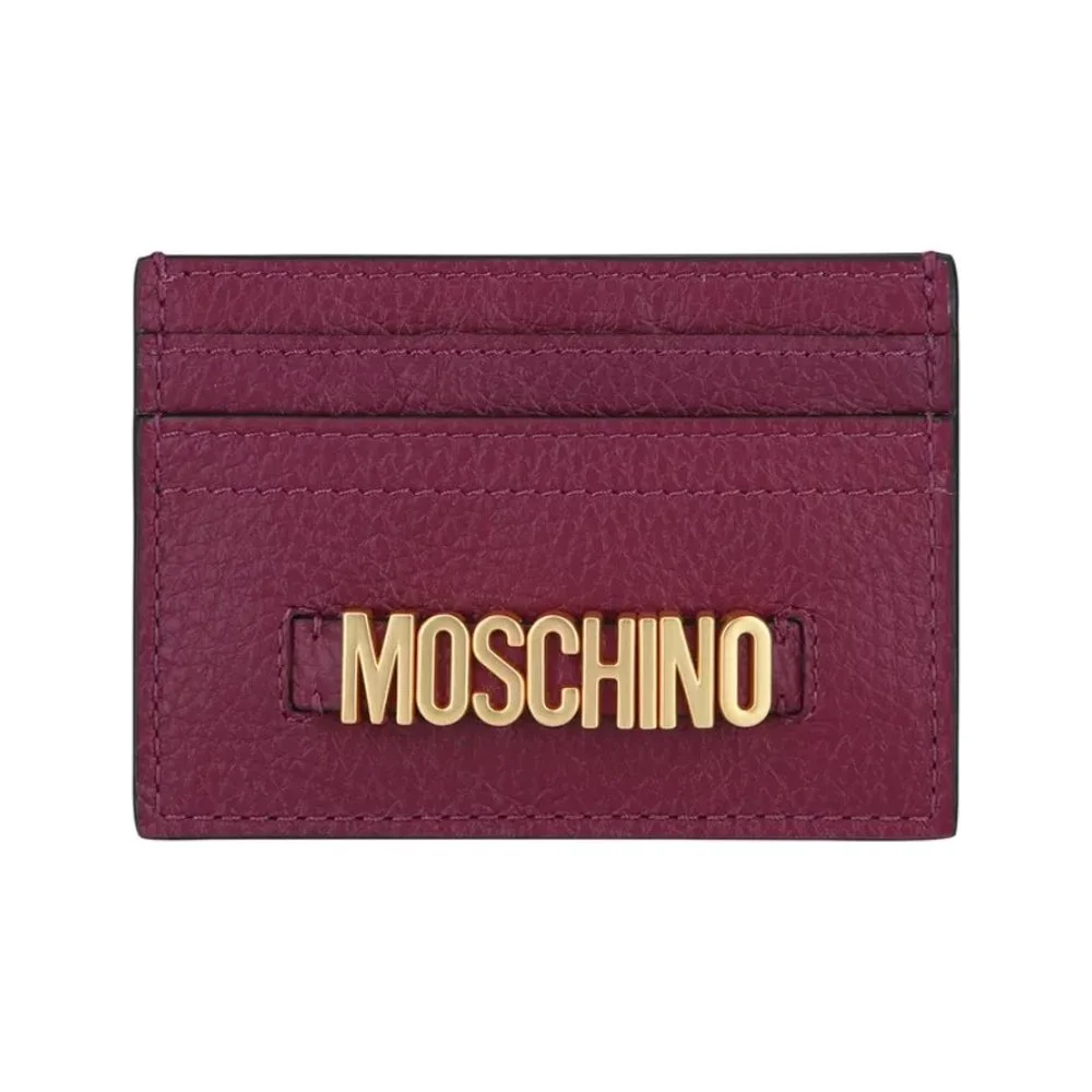 Moschino Card Case in Magenta