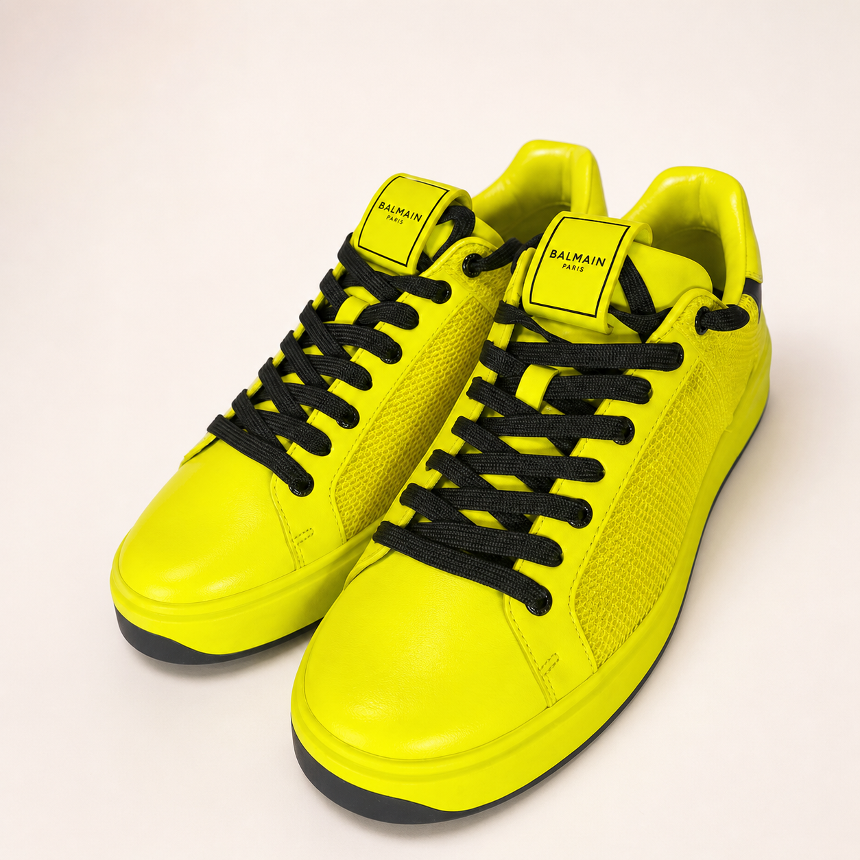Balmain Sneakers in Neon Yellow