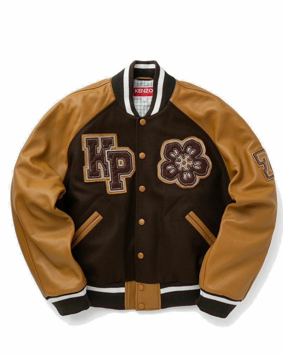 Kenzo Boke Flower Varsity Jacket in Brown
