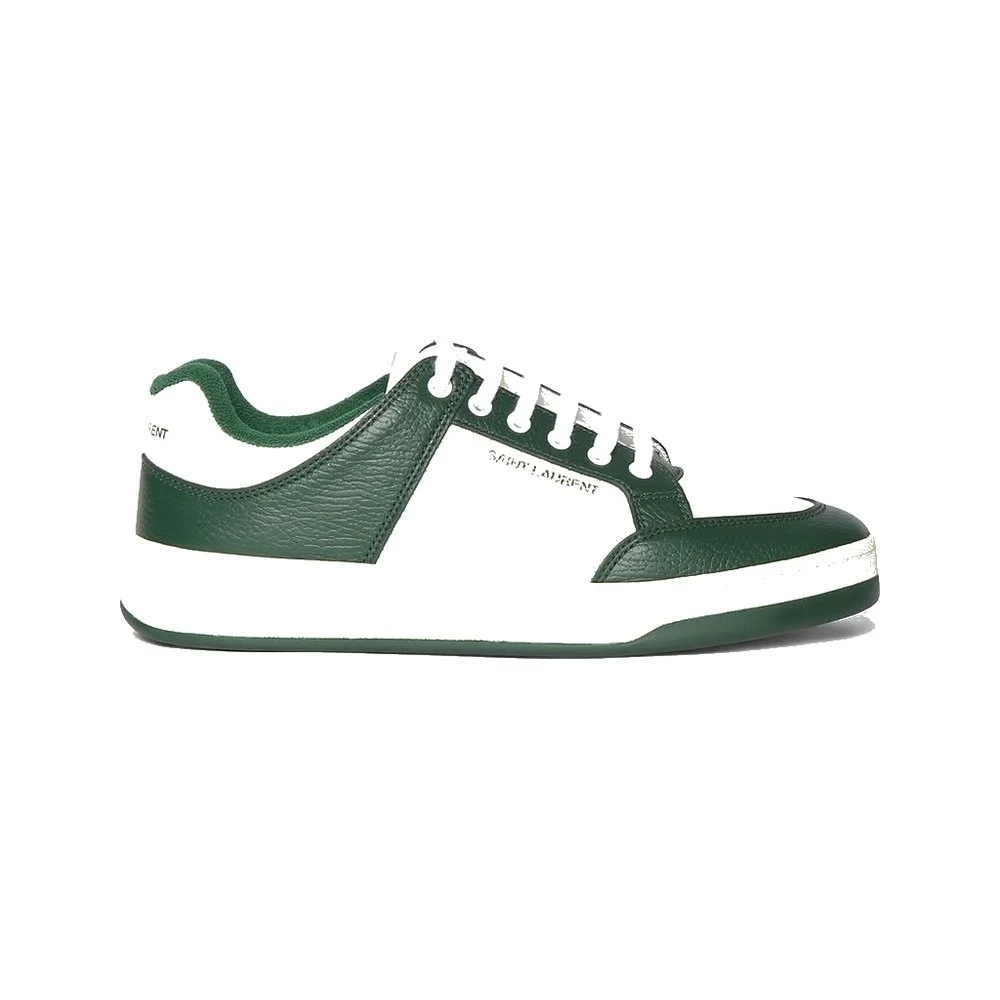 Saint Laurent SL-61 Low Sneakers in Green/White