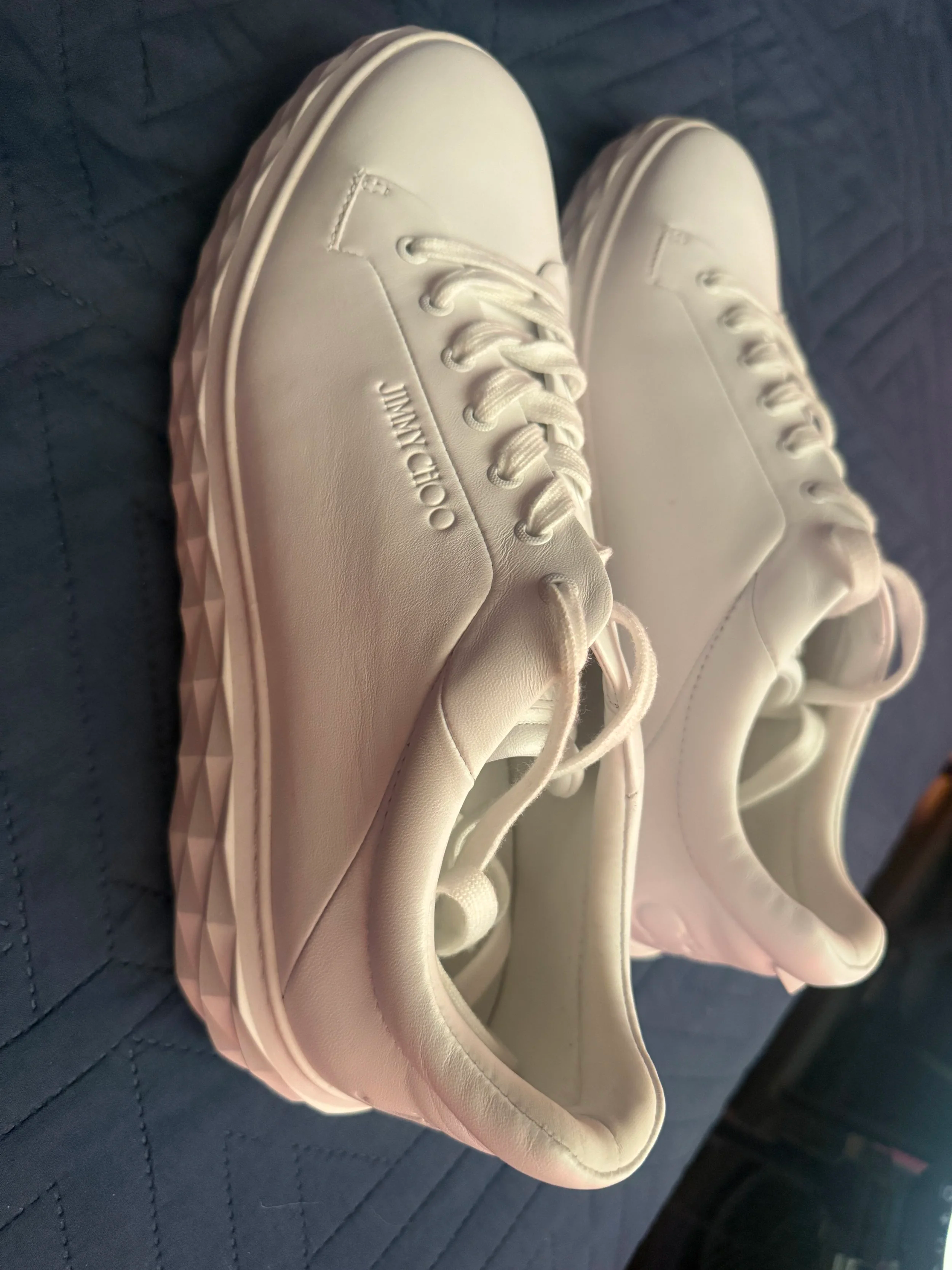 JIMMY CHOO Diamond Maxi Leather Sneakers