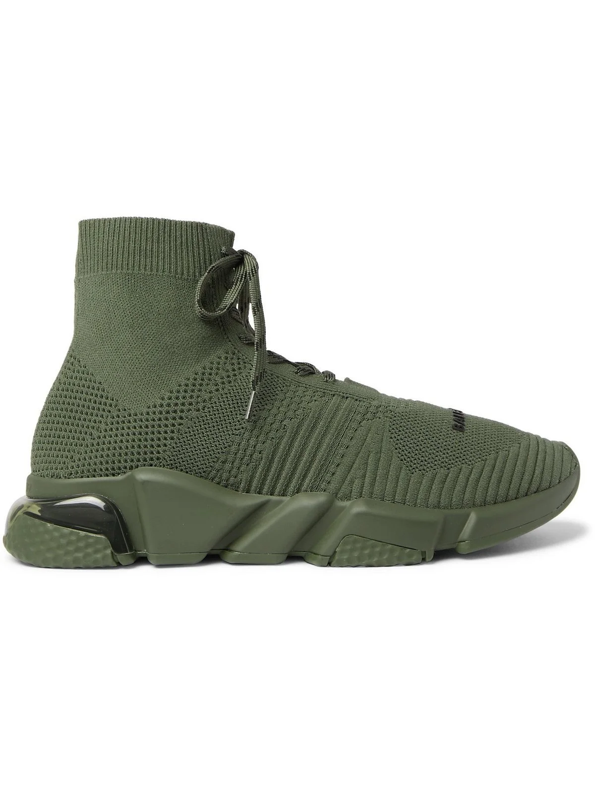 Balenciaga Lace-Up Sneakers in Olive Green