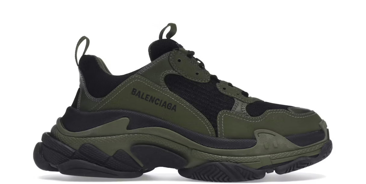 Balenciaga Triple S Sneaker in Dark Green