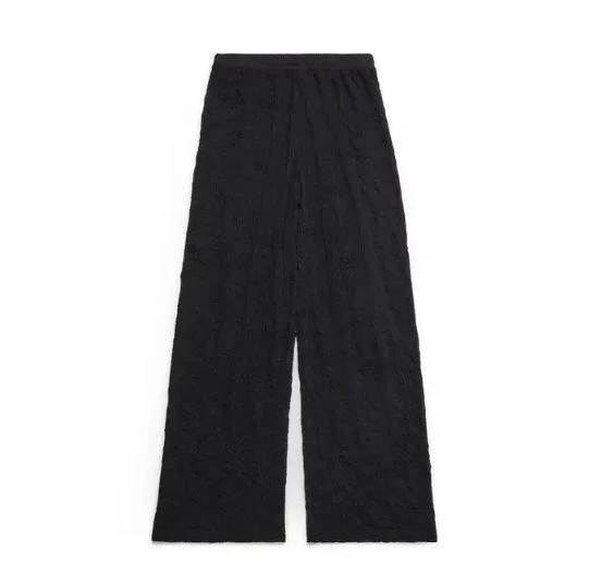 Balenciaga Mesh Baggy Sweat Pants Crinkled Cotton