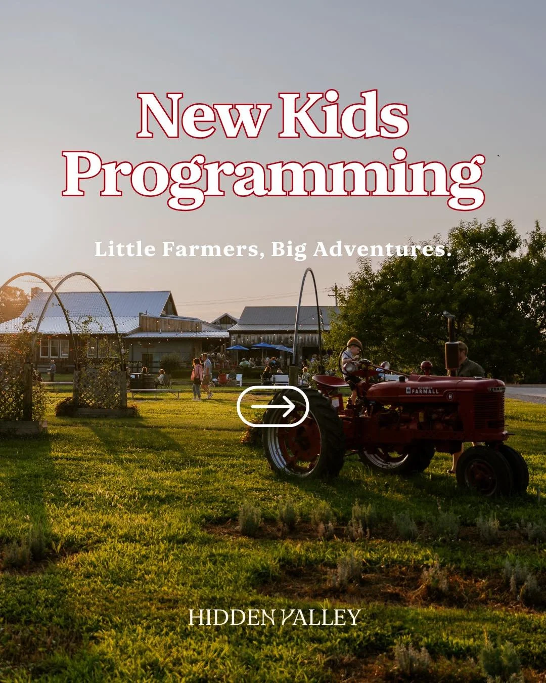 More fun for little ones at Hidden Valley 🍎

We&rsquo;re expanding our weekly kids programming with even more ways to play, explore, and make memories at the farm - including: 

🚜 New session of Toddler Farm Adventures
📚 Story Time now on Friday, 