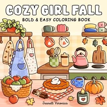 Cozy Girl Fall Coloring Book