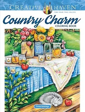  Creative Haven Country Charm Coloring Book 