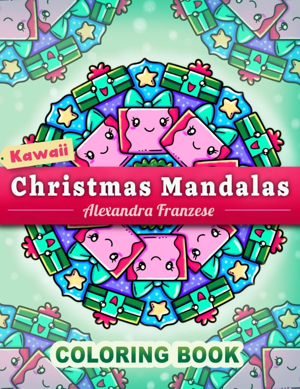 Kawaii Christmas Mandalas Coloring Book: Fun Seasonal Holiday Activity Pages to Color, Adorable Animals and Winter Scenes, Easy for Adults and Kids to Use