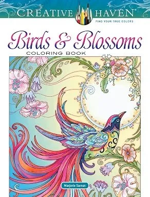  Creative Haven Birds and Blossoms Coloring Book 