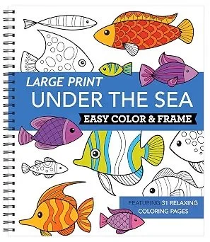 Large Print Easy Color & Frame - Under the Sea