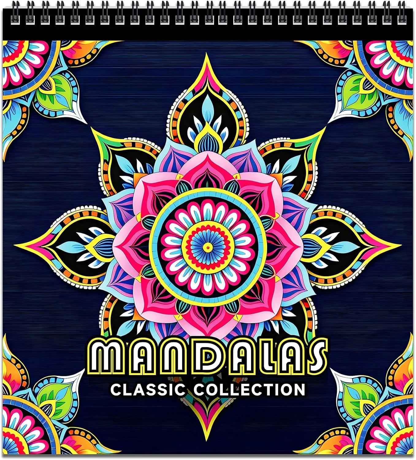 FUNLAVIE Adult Coloring Book - Classic Mandala Designs, Spiral Bound