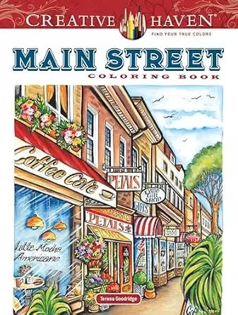  Creative Haven Main Street Coloring Book 