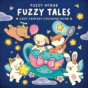 Fuzzy Hygge: Fuzzy Tales Coloring Book: Cozy Fantasy Coloring Book for Adults and Teens Featuring Adorable Fairycore Animals by Vivi Tinta (Author) Format: Paperback