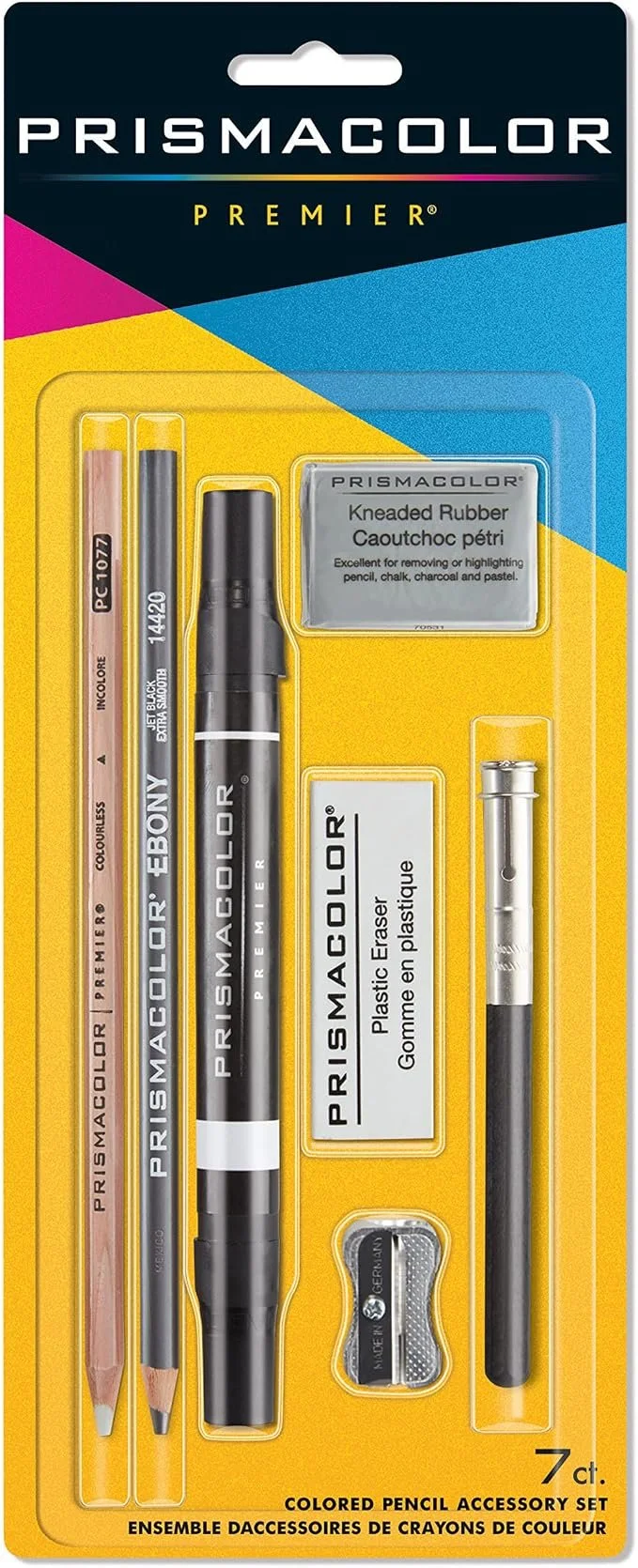 PRISMACOLOR Pencil Accessory Set, Colored Pencil Accessory Set, 7 Piece Set, Assorted Products
