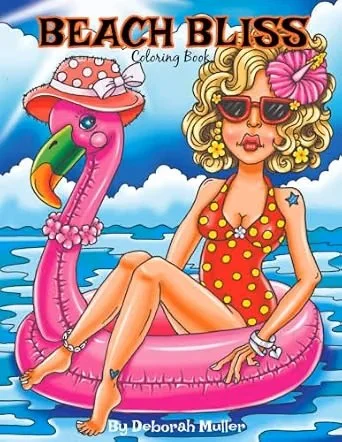 Beach Bliss: Relaxing Illustrations for Adult Colorists