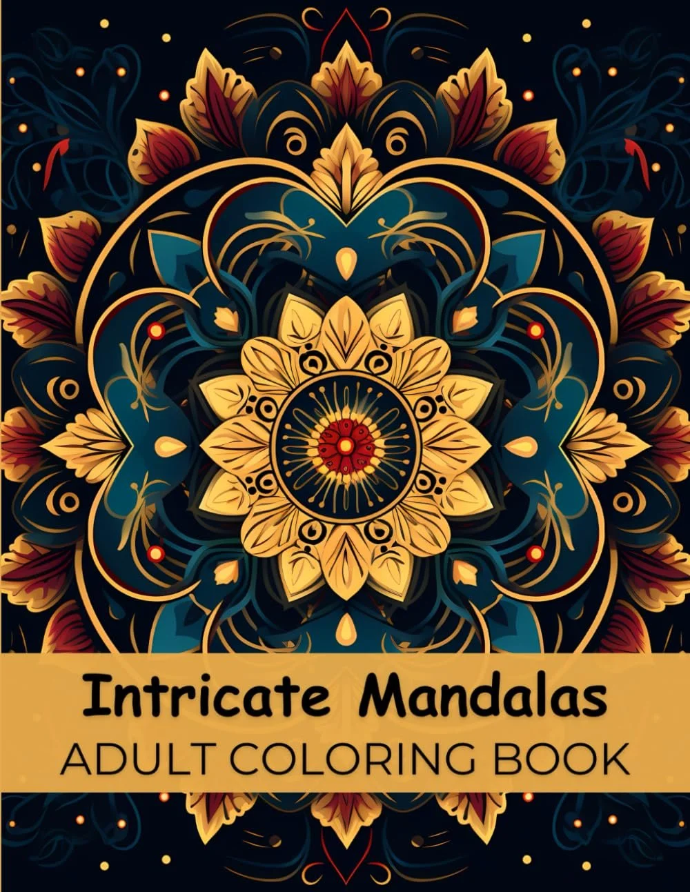 Intricate Mandalas: Adult Coloring Book for Relaxation and Stress Relief