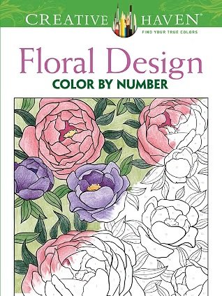  Creative Haven Floral Design Color by Number Coloring Book 