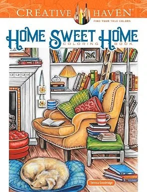  Creative Haven Home Sweet Home Coloring Book