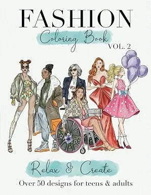 Fashion Coloring Book: Over 50 Designs for Teens and Adults