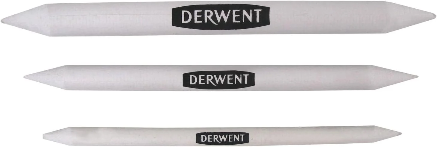 Derwent Paper Stumps, for Blending and Smudging, 3 Count (2300561), White