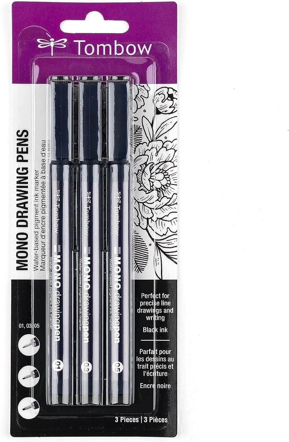 Tombow 66403 Mono Drawing Pen (3), 3-Pack, 3 Piece