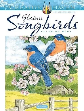  Creative Haven Glorious Songbirds Coloring Book 