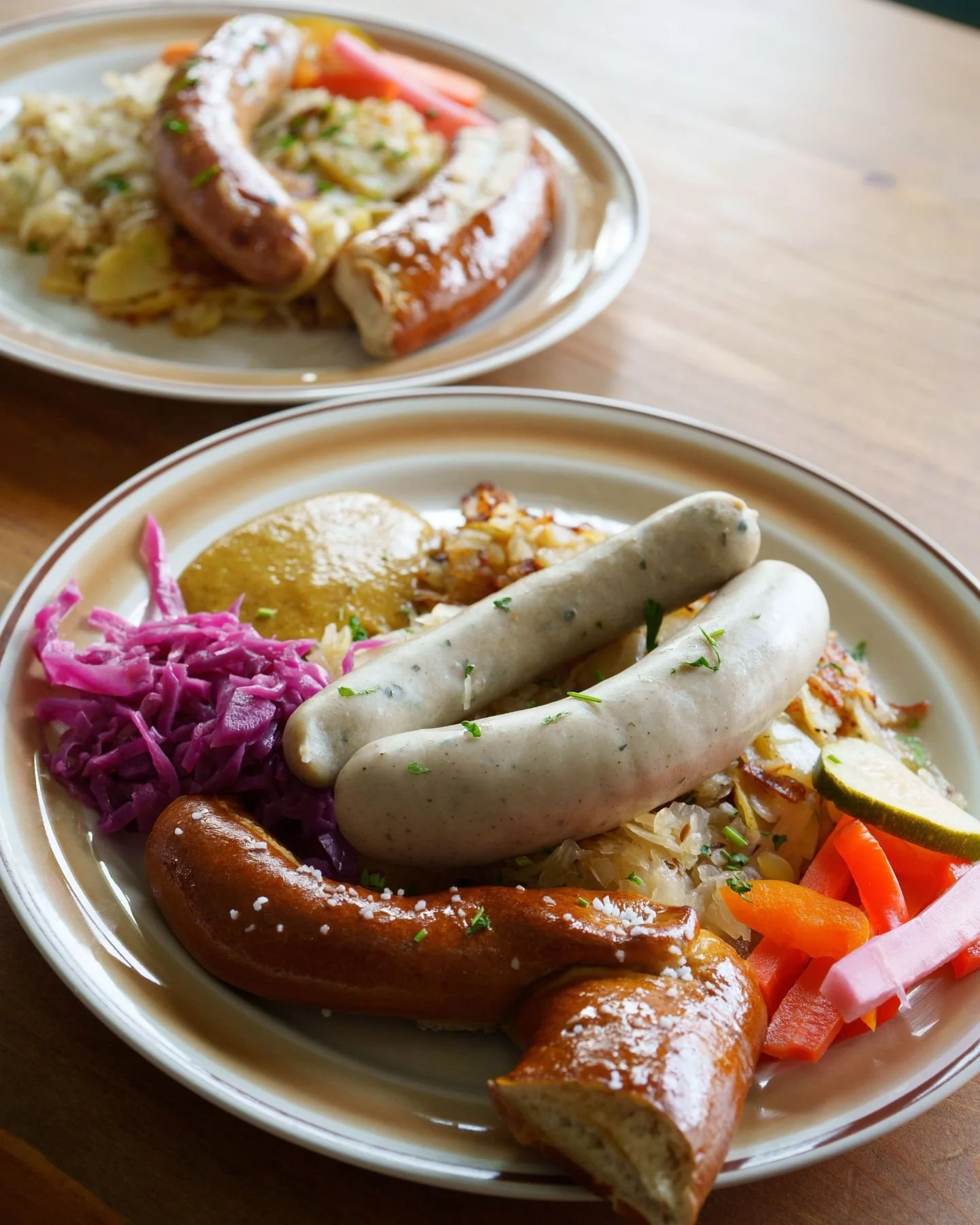 Let's talk WEISSWURST 🌭 Willkommen to our new menu items!

Authentic. Juicy. Perfectly grilled with that crispy snap. This is what German food is supposed to taste like. 

Pair it with one of our German imports and you've got yourself the perfect me