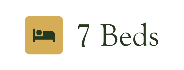 A logo with a bed icon and the text '7 Beds'.