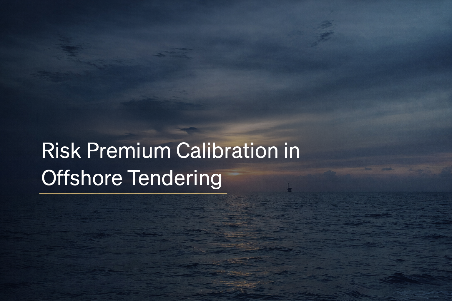 Risk Premium Calibration in Offshore Tendering