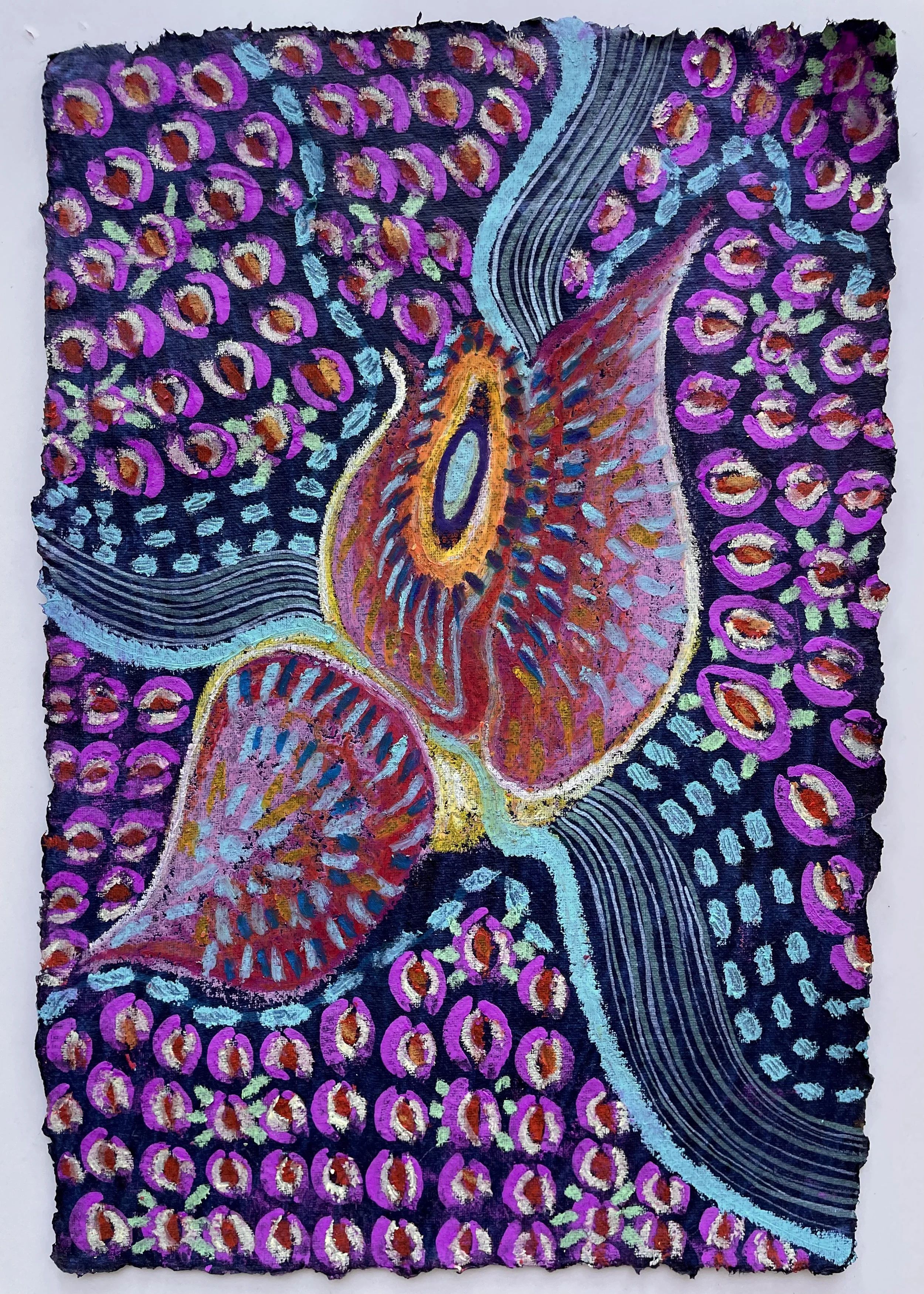 Watercolors and pigments on cotton rag paper, 297 x 420 mm