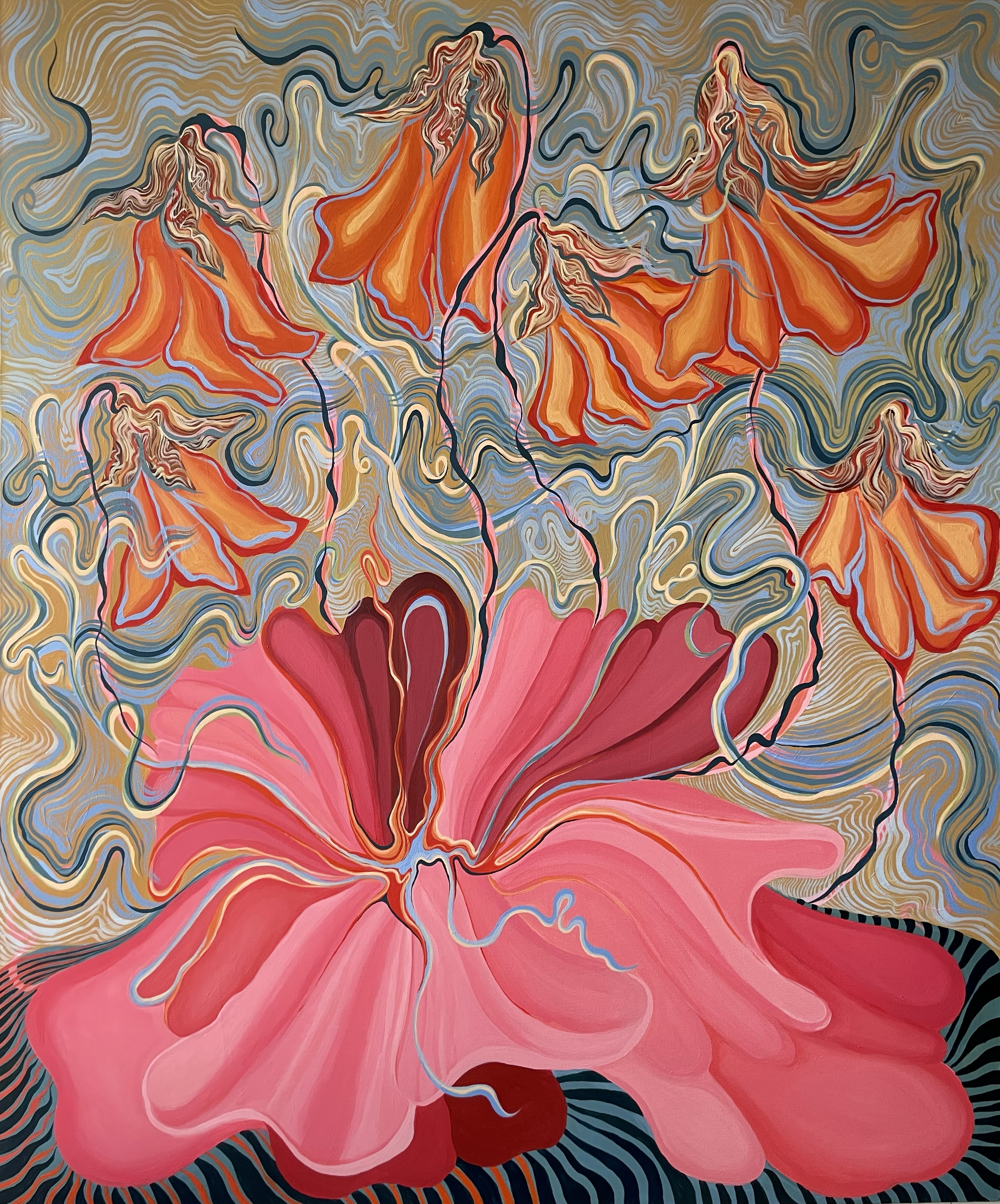 REBIRTH, Acrylic on canvas, 100 x 120 cm