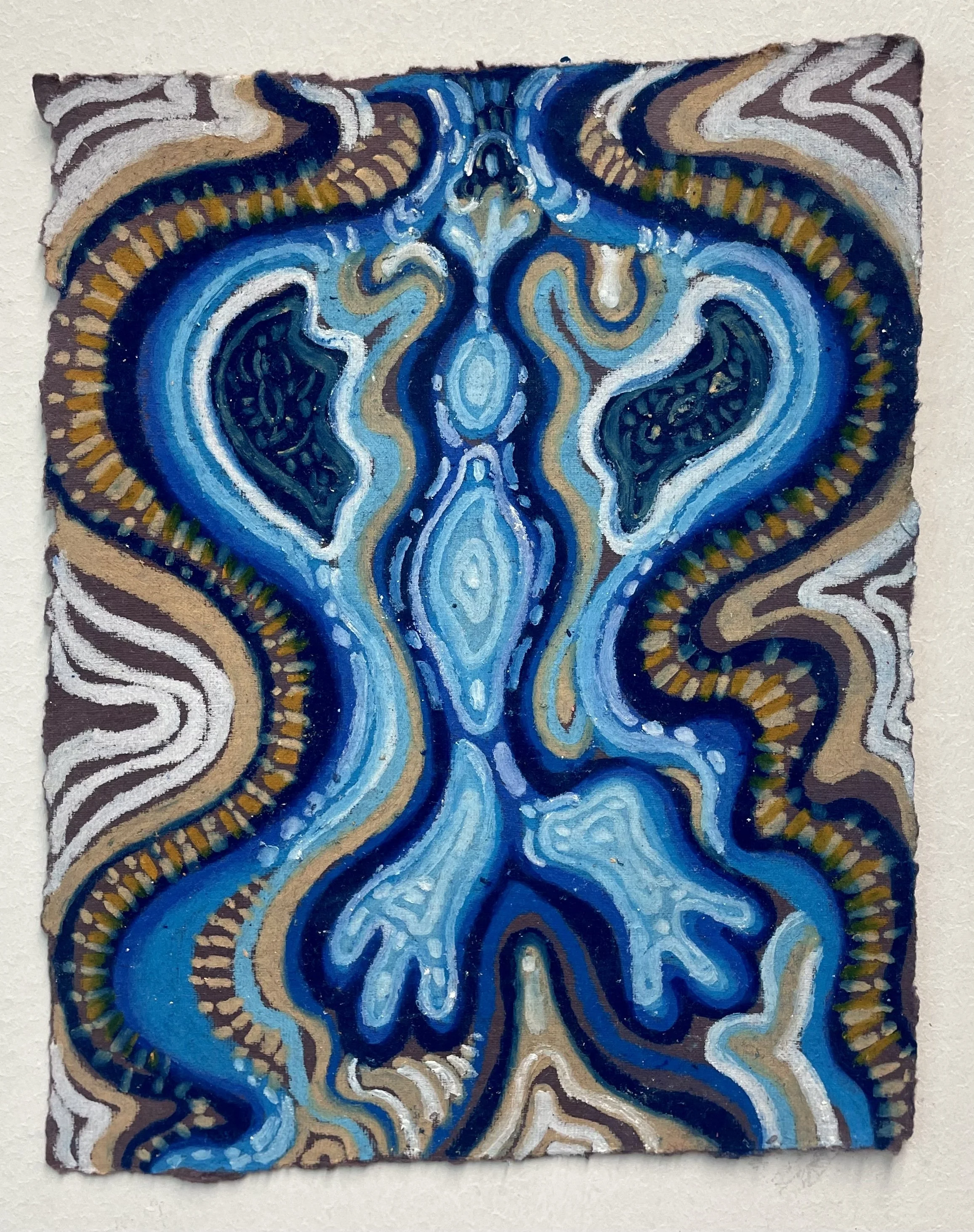 Flowing power, oil pastels on cotton rag paper