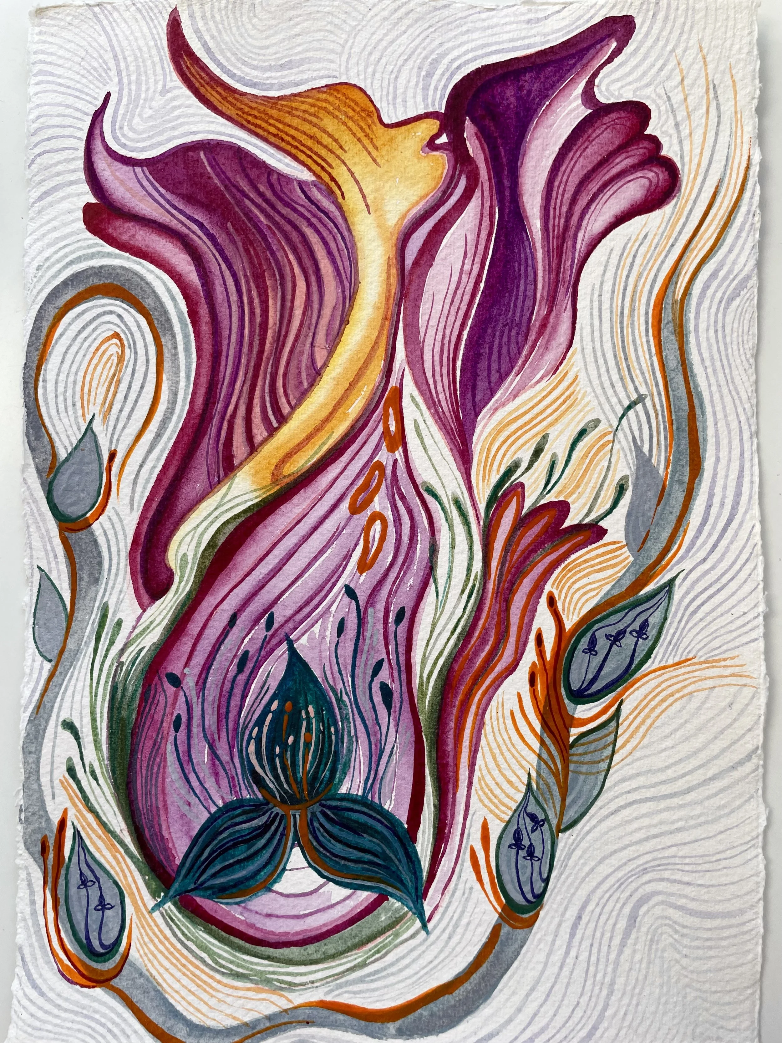 Watercolors on cotton rag paper, 210 x 297 mm