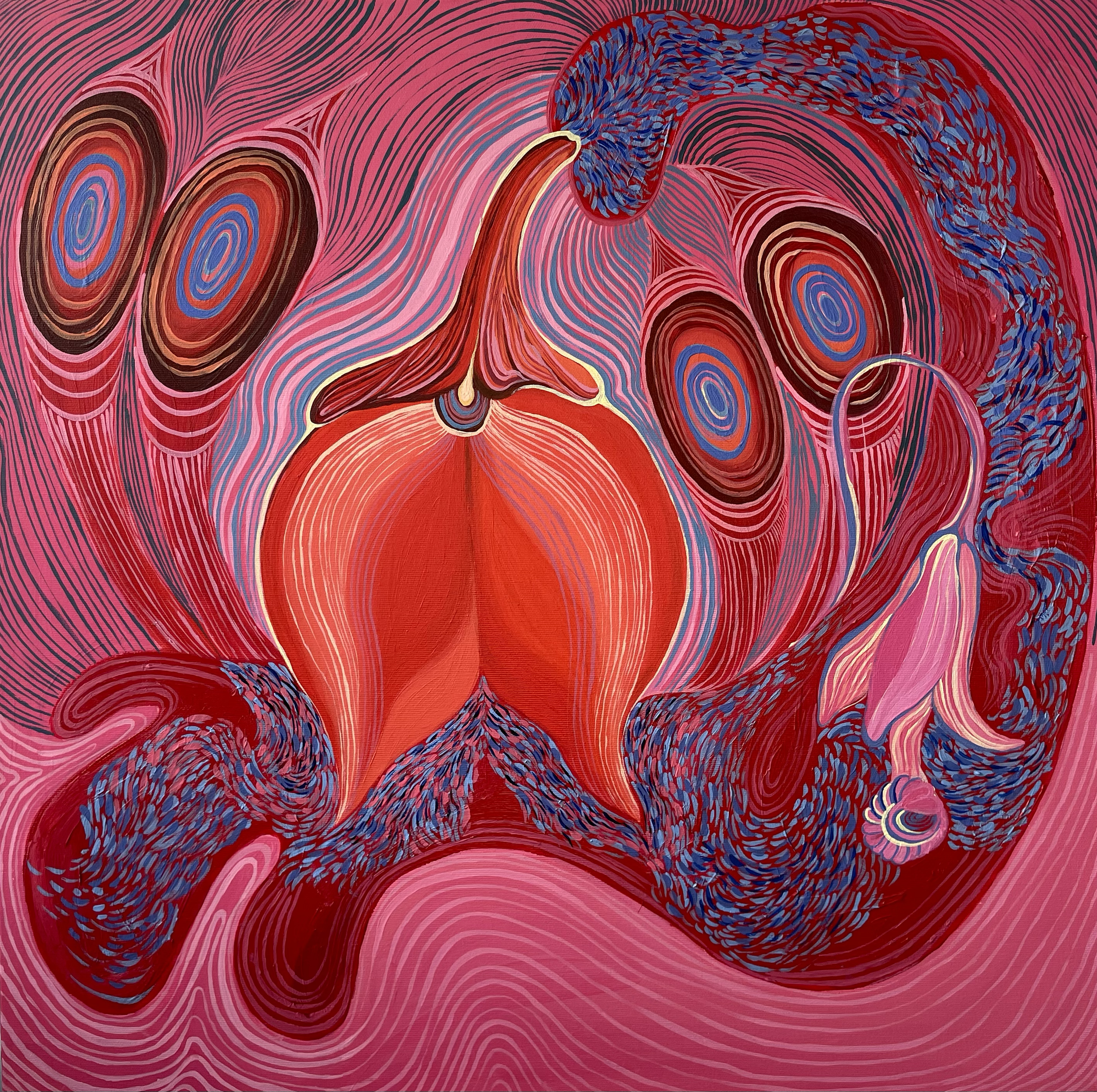 THE SOULS JOURNEY, Acrylic on canvas, 60 x 60 cm