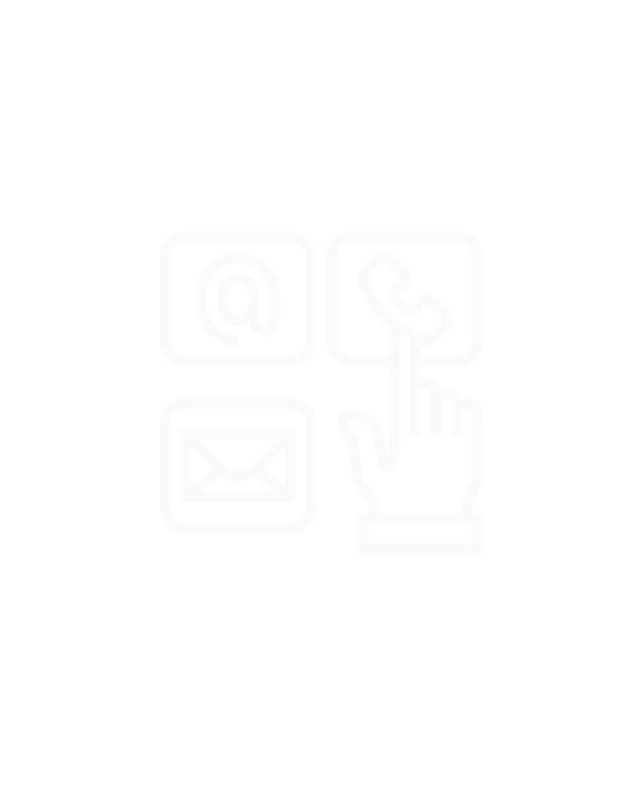 Icons representing phone and email contact options