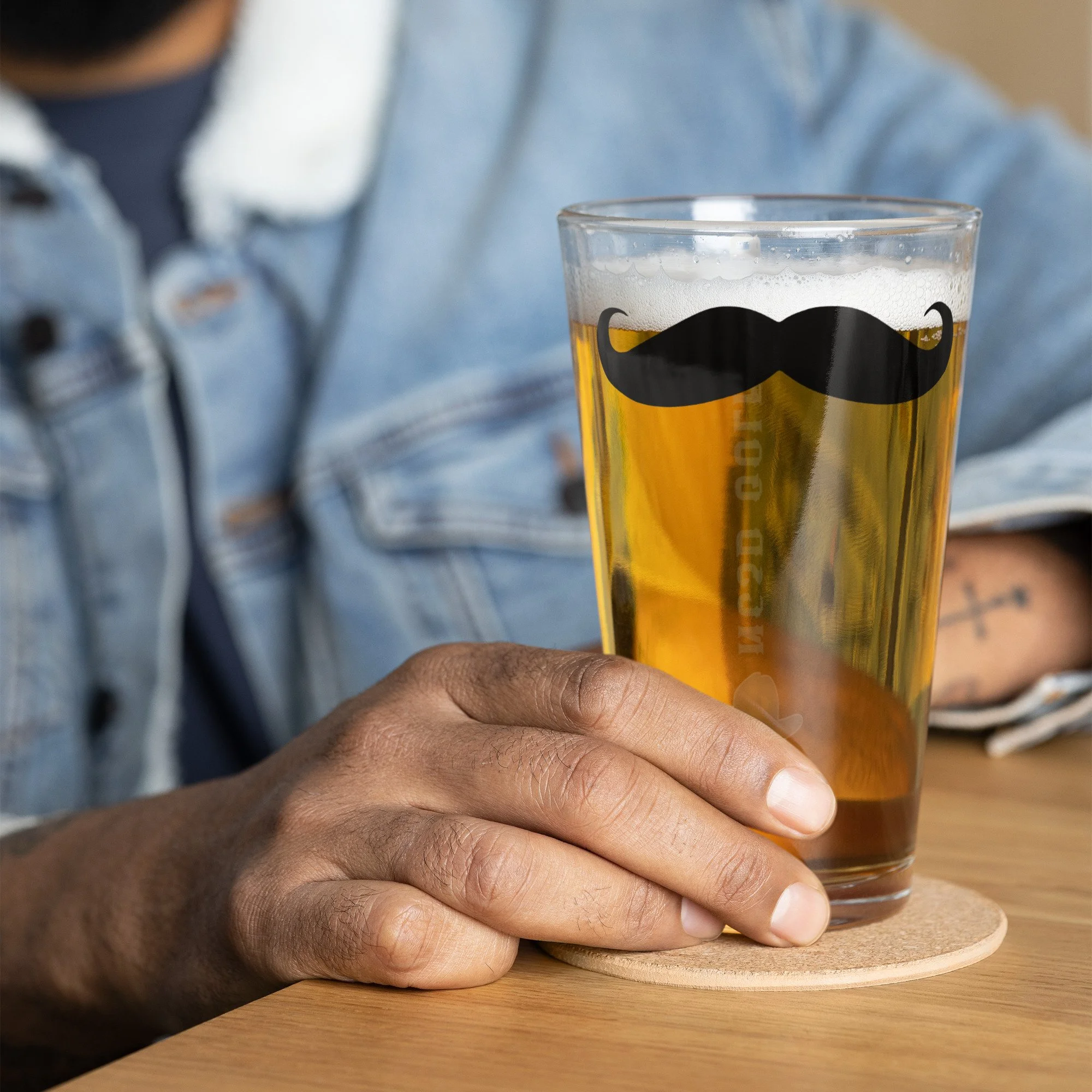 NCSD MOUSTACHE - PINT GLASS