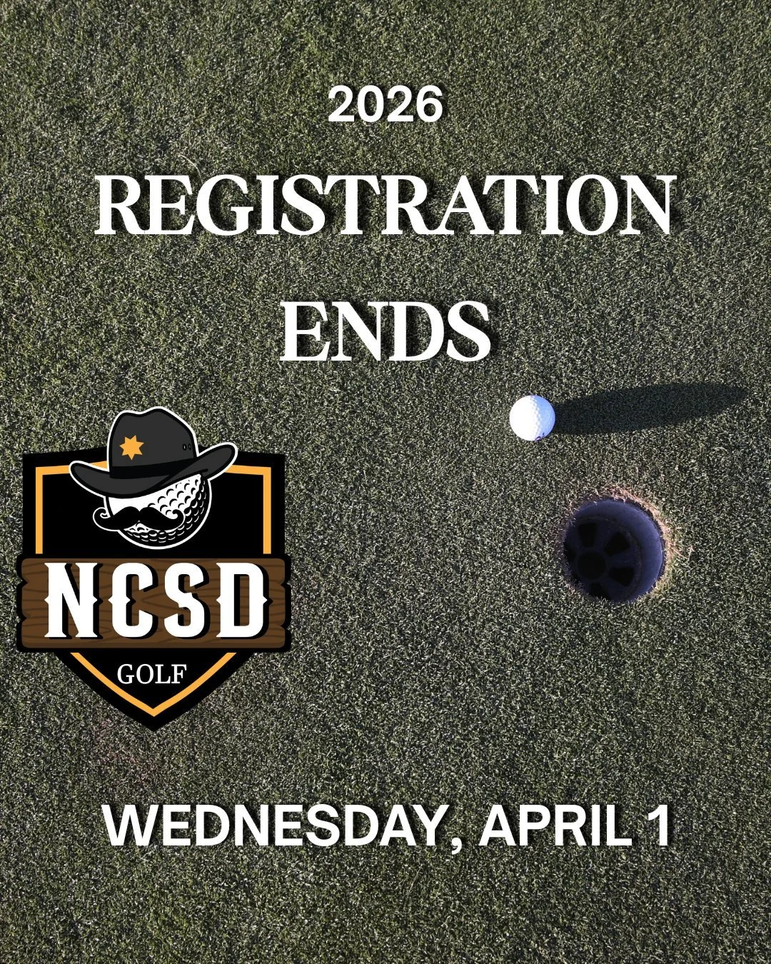 Registration for the 2026 season ends this Wednesday, April 1. Don't get left in the rough &mdash; join today at ncsdgolf.com!